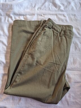 Quince Pale Green Cropped Ankle Pants